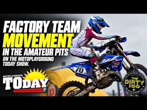 Factory team movement in the amateur pits on the Motoplayground Today Show.