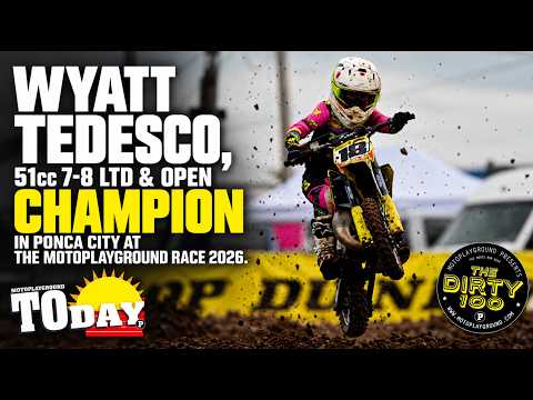 Wyatt Tedesco, 51cc 7-8 LTD & Open Champion in Ponca City at The Motoplayground Race 2026.