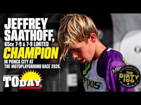 Jeffrey Saathoff, 65cc 7-9 & 7-9 Limited Champion in Ponca City at The Motoplayground Race 2026.